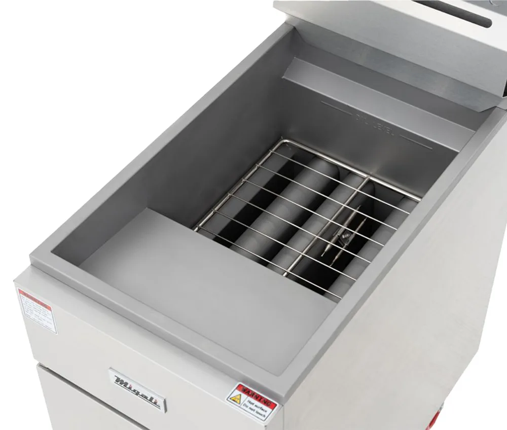 Migali C-F35-LP 15" Floor Model LP Gas Full Pot Fryer w/ 35 lbs, 3 Burners, 60.000 BTU