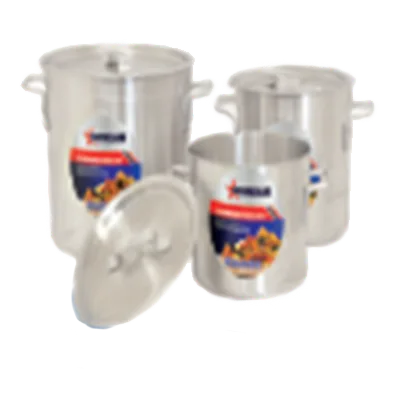 Omcan USA 43370 Stock Pot, 24 Qt, 12-3/5" Diameter x 11-2/5" Deep, Dual Handles, Aluminum, NSF