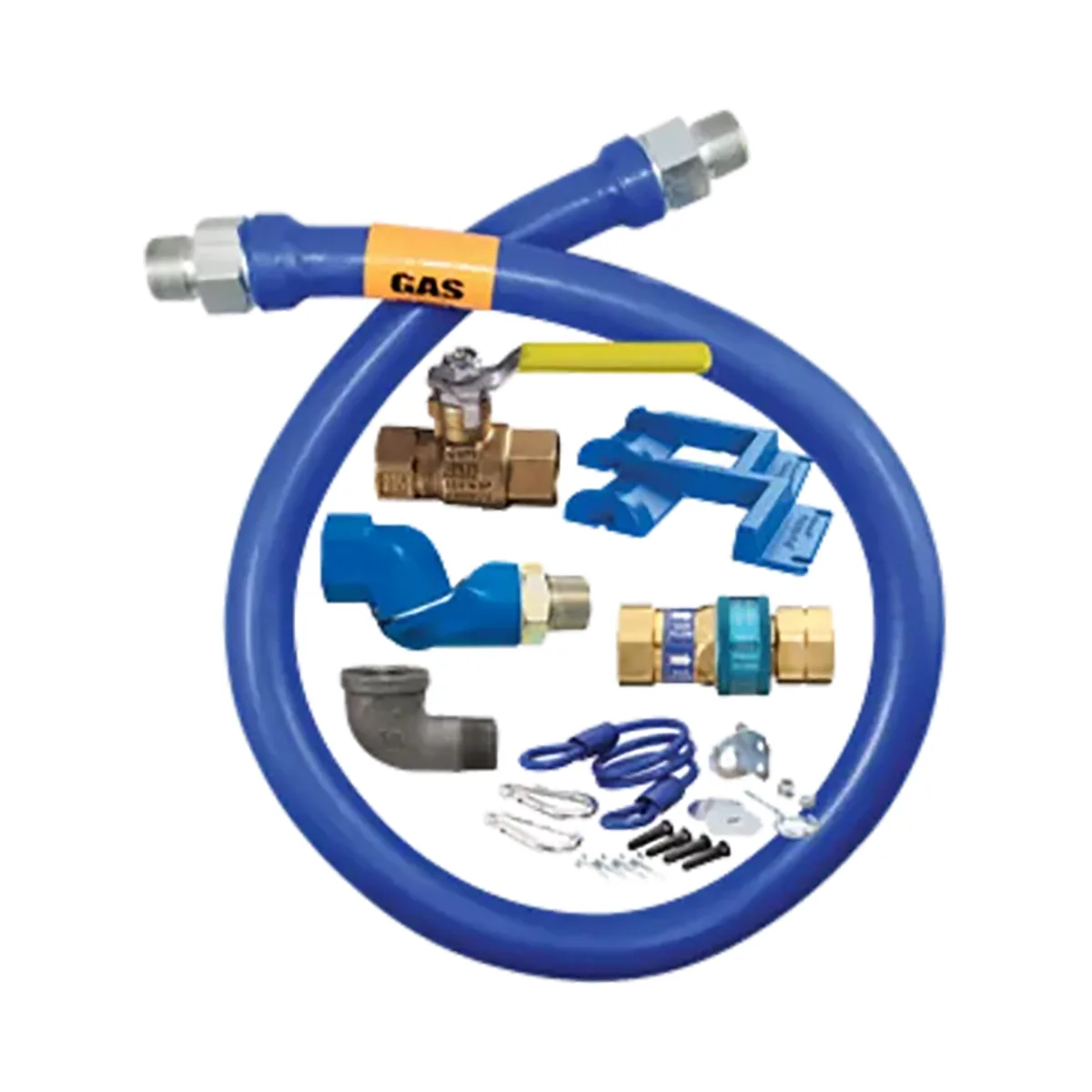 Dormont 16100KITS36PS SnapFast 36" Gas Connector Kit w/ Swivel MAX, Elbow, Safety Set, 1" Dia.
