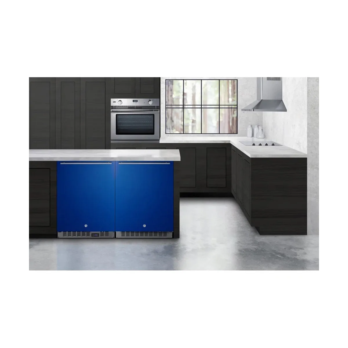 Summit AL54B 23" Built-in or Freestanding Undercounter Freezer w/ Cobalt Blue Door, 4.8 cu. ft.