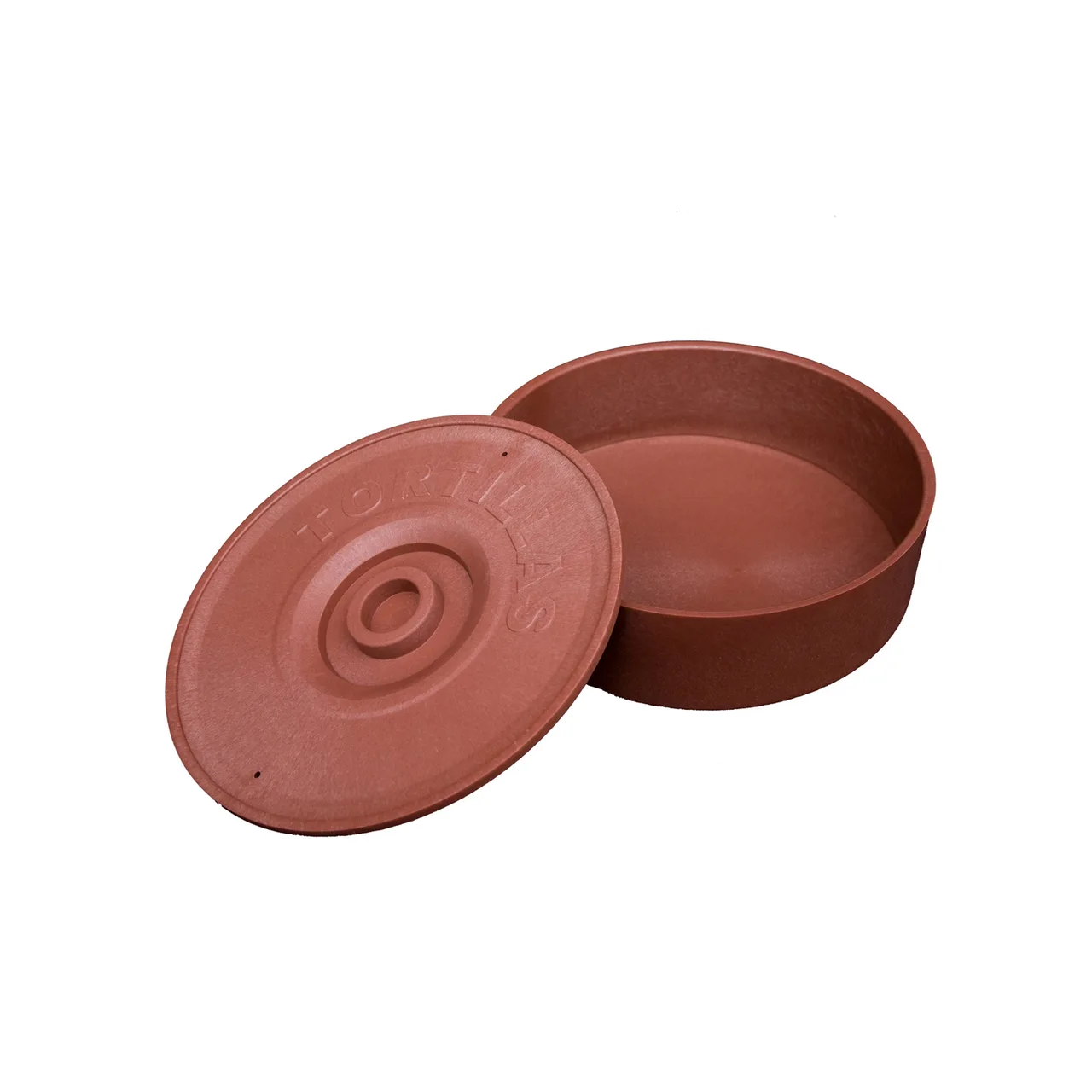 CAC China TLWM-8 Tortilla Warmer, 8.5" Round Basket with Lid, Polypropylene, Brown - 1/Each