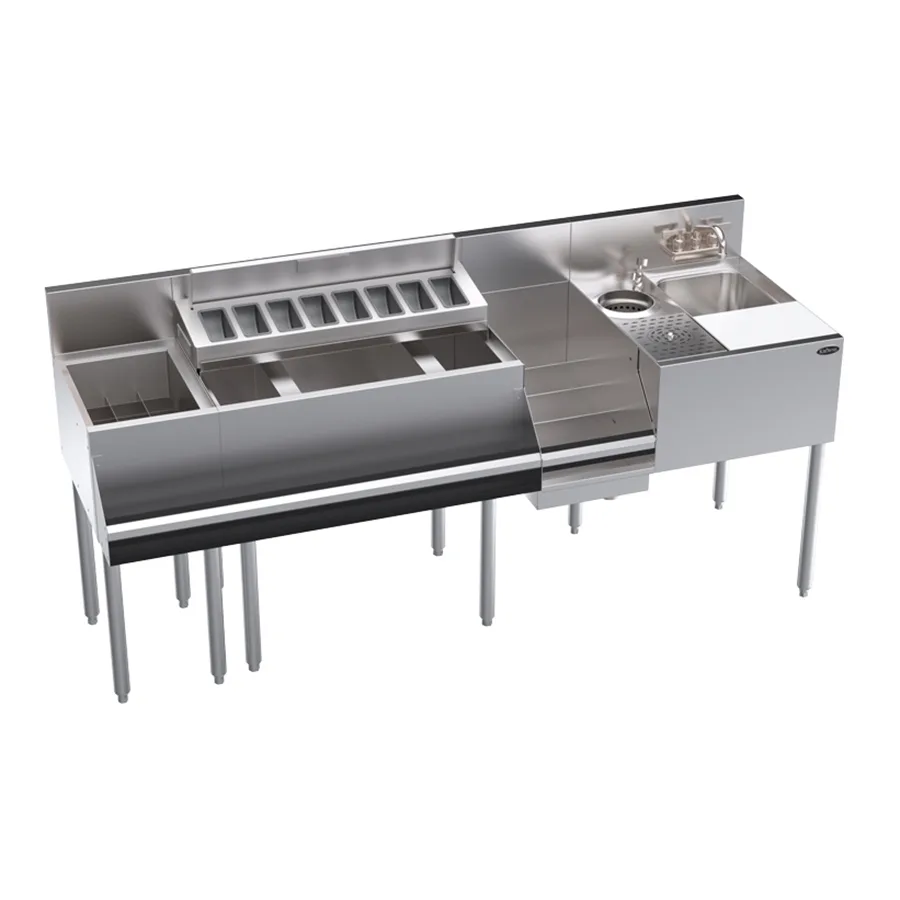 Krowne KR24-MX68A 68" Blender Station Underbar Ice Bin/Cocktail Station, 115 lbs / Center