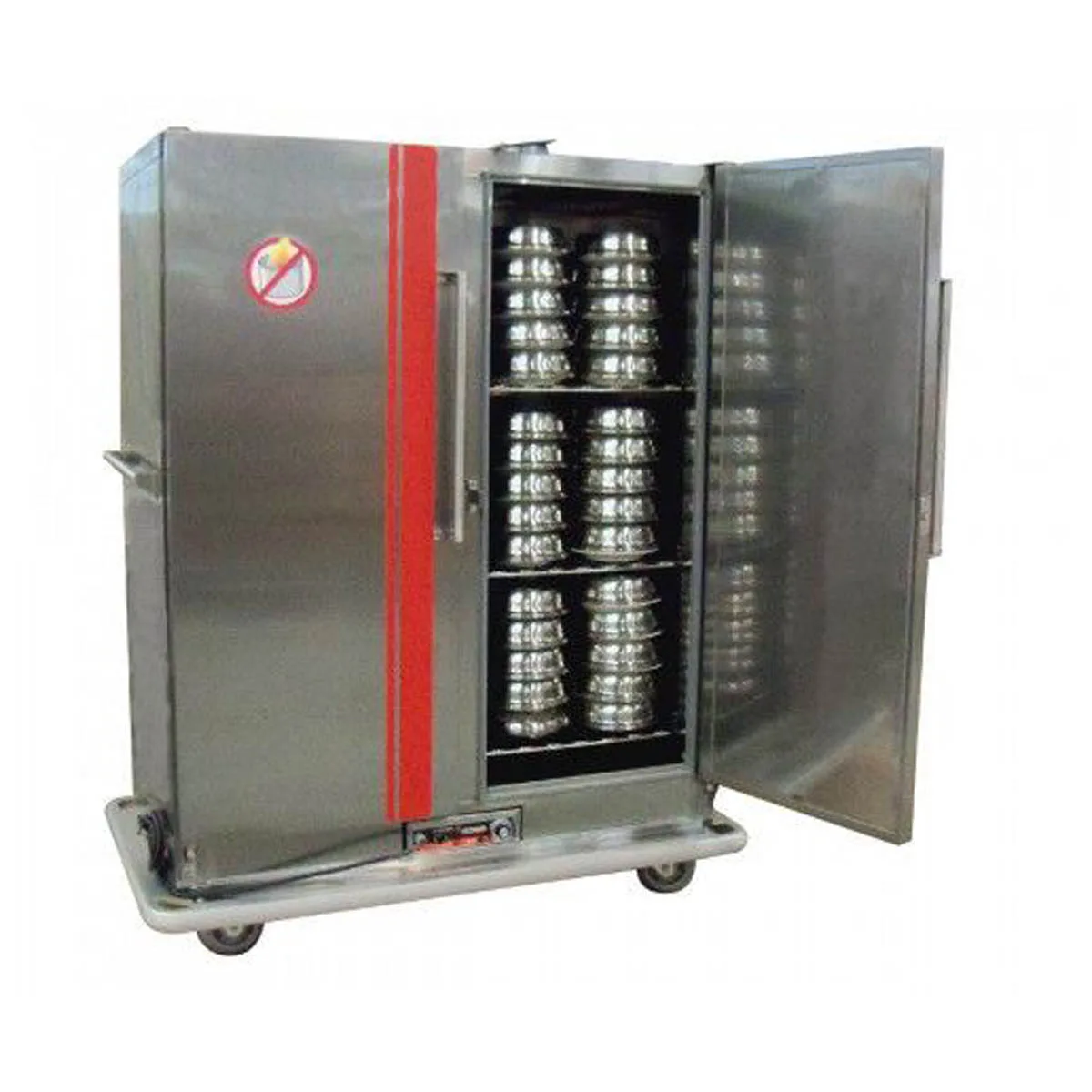 Carter-Hoffmann BR96 2-Door Steel Cabinet, 55"-60" Height, Heated Controls, 96 Plate Capacity