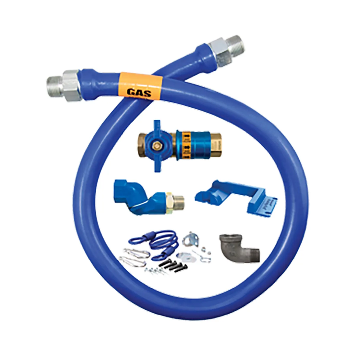 Dormont 1675KITCFS72PS Deluxe Safety Quik 72" Gas Connector Kit, Swivel MAX, Elbow, Safety Set