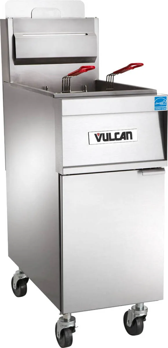 Vulcan 1TR45AF 45-50 lbs High Efficiency PowerFry3™ Freestanding Gas Fryer, 15-1/2" W