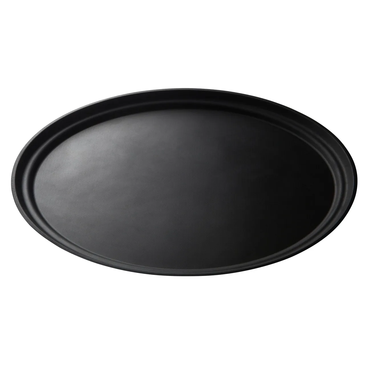 Cambro 2700CT110 Oval Non‑Skid Serving Tray, 22" x 26‑7/8" Black Fiberglass, Dishwasher Safe, NSF Certified, Made in USA