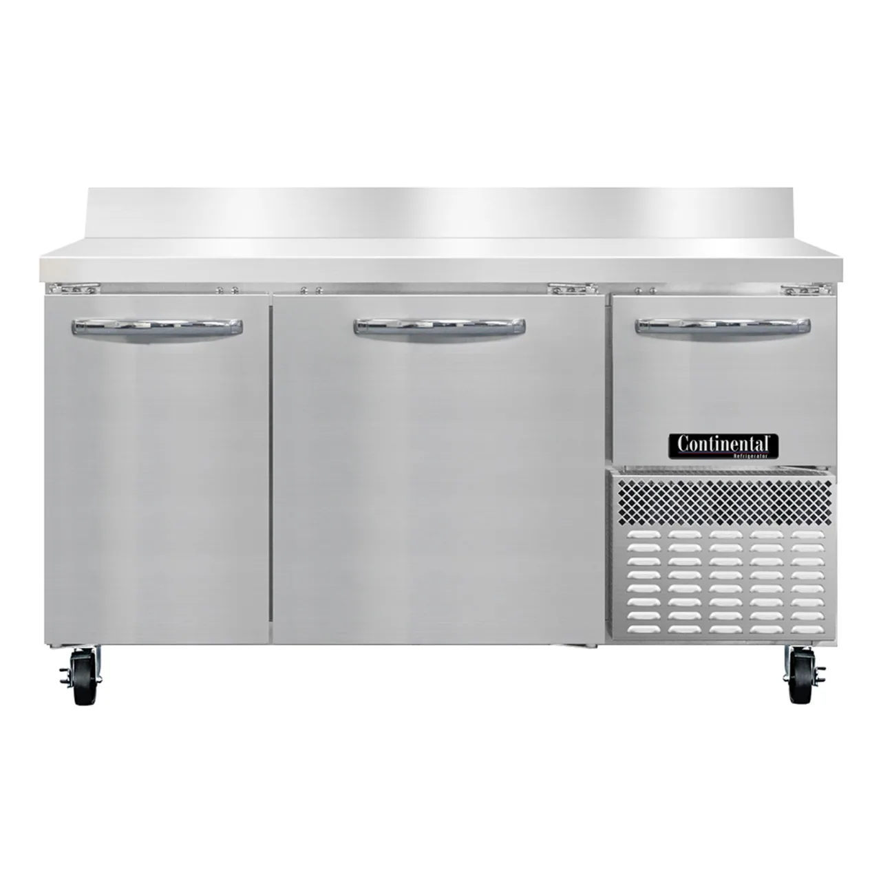 Continental Refrigerator RA60SNBS 60" Worktop Refrigerator w/ 2 Full & 1 Half Doors