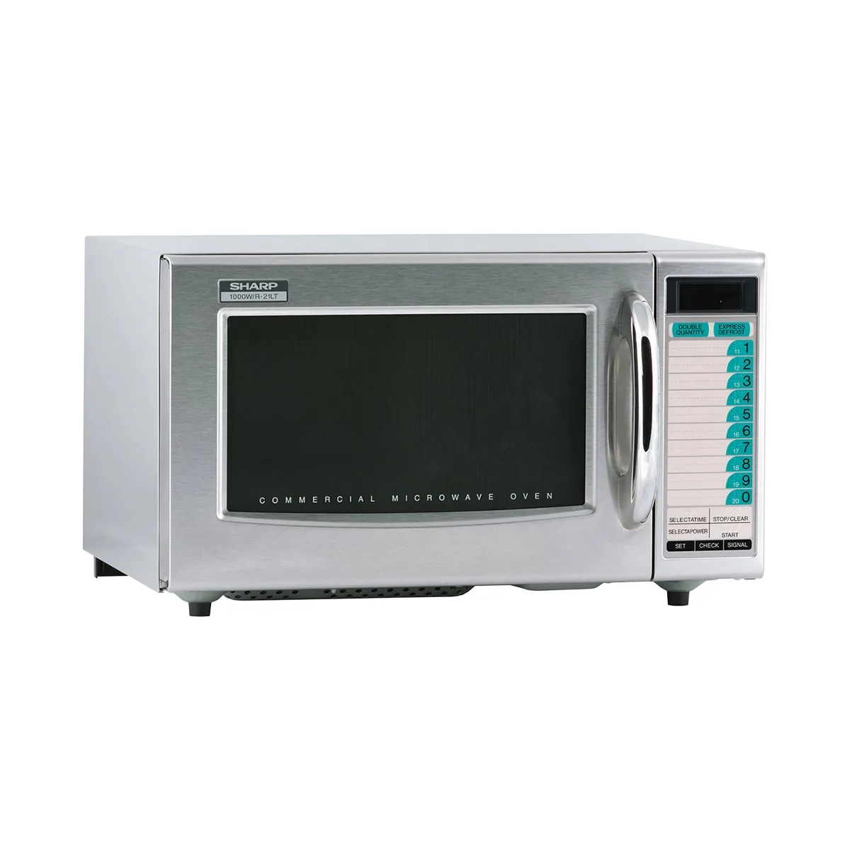 Sharp R-21LTF 1000W Medium Duty Commercial Microwave Oven, Touch Control, 10 Memory, 120V