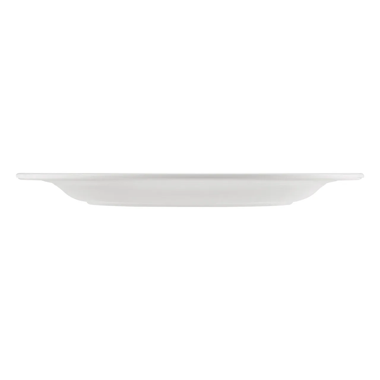CAC China MLRN-9 Maxwell Plate, 9-3/4" Round Rolled Edge, White Melamine, Dishwasher Safe - 1 Dozen