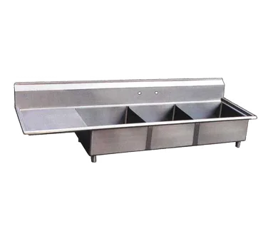 Omcan USA 22115 (3) Three Compartment Sink