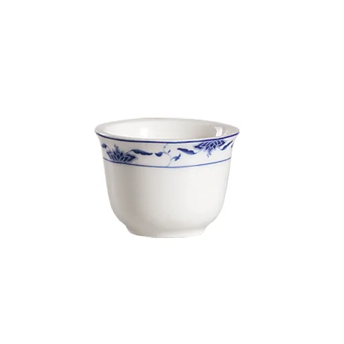 CAC China 103-55 - Blue Tea Cup, 5 oz (3" Dia x 2-1/4" H), Porcelain, Blue White - 1 Dozen