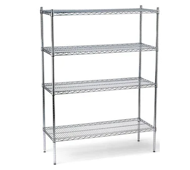 Klinger's Trading SCHROME-2460 Wire Shelving Unit, 60"W x 24"D, Chrome Plated Finish