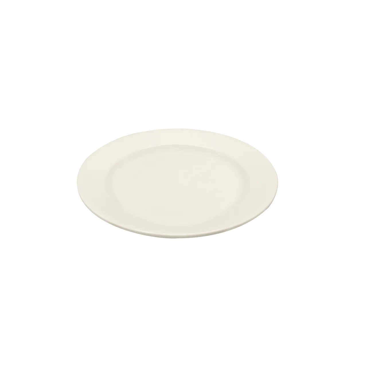 CAC China MLDRE-9 - 9.75" Round Ivory Melamine Plate, Rolled Edge, 0.875" Height - 1 Dozen
