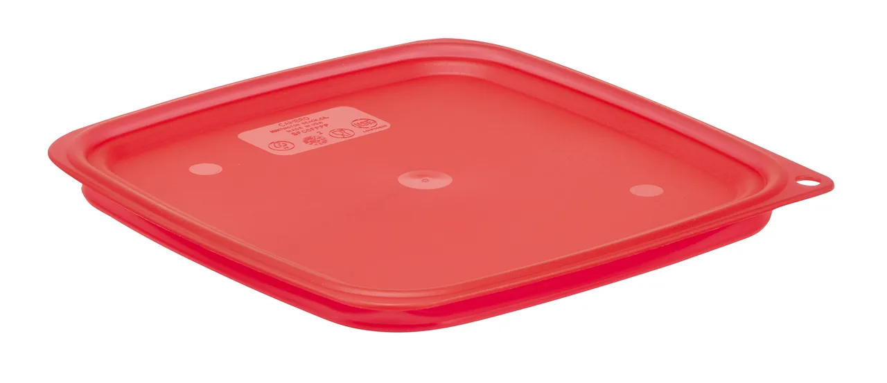 Cambro SFC6FPPP266 Square Polyethylene Cover for 6‑qt & 8‑qt FreshPro Containers, Red, NSF‑Approved
