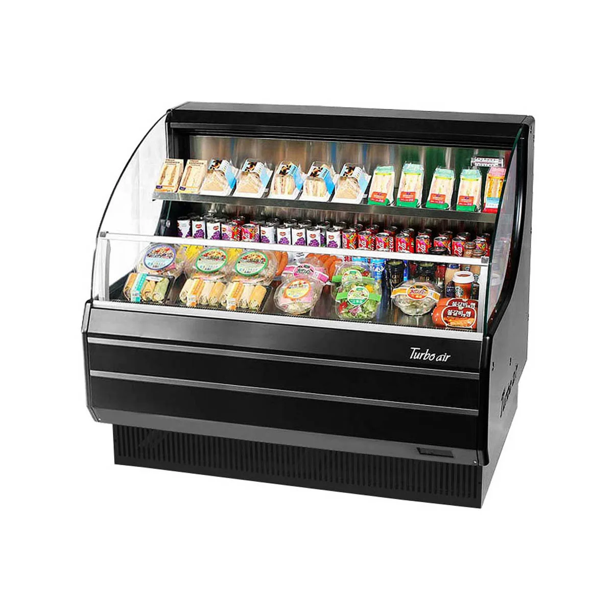 Turbo Air TOM-50LW-N 50" Horizontal Open Air Merchandiser in White, Self-Contained, 1 Shelf