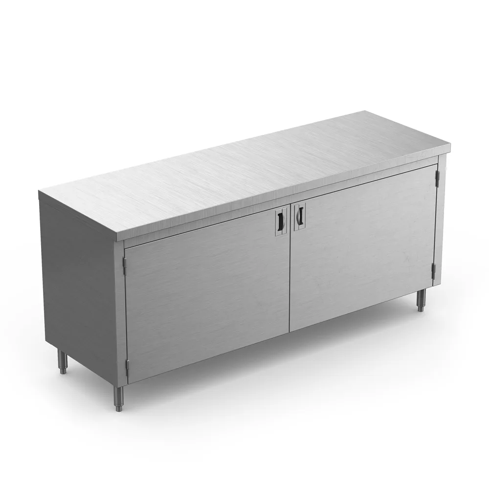 Winholt STCT-HD3660 Enclosed Table, Bullet Feet Adjustable To 1-3/8" 2 Hinged Doors