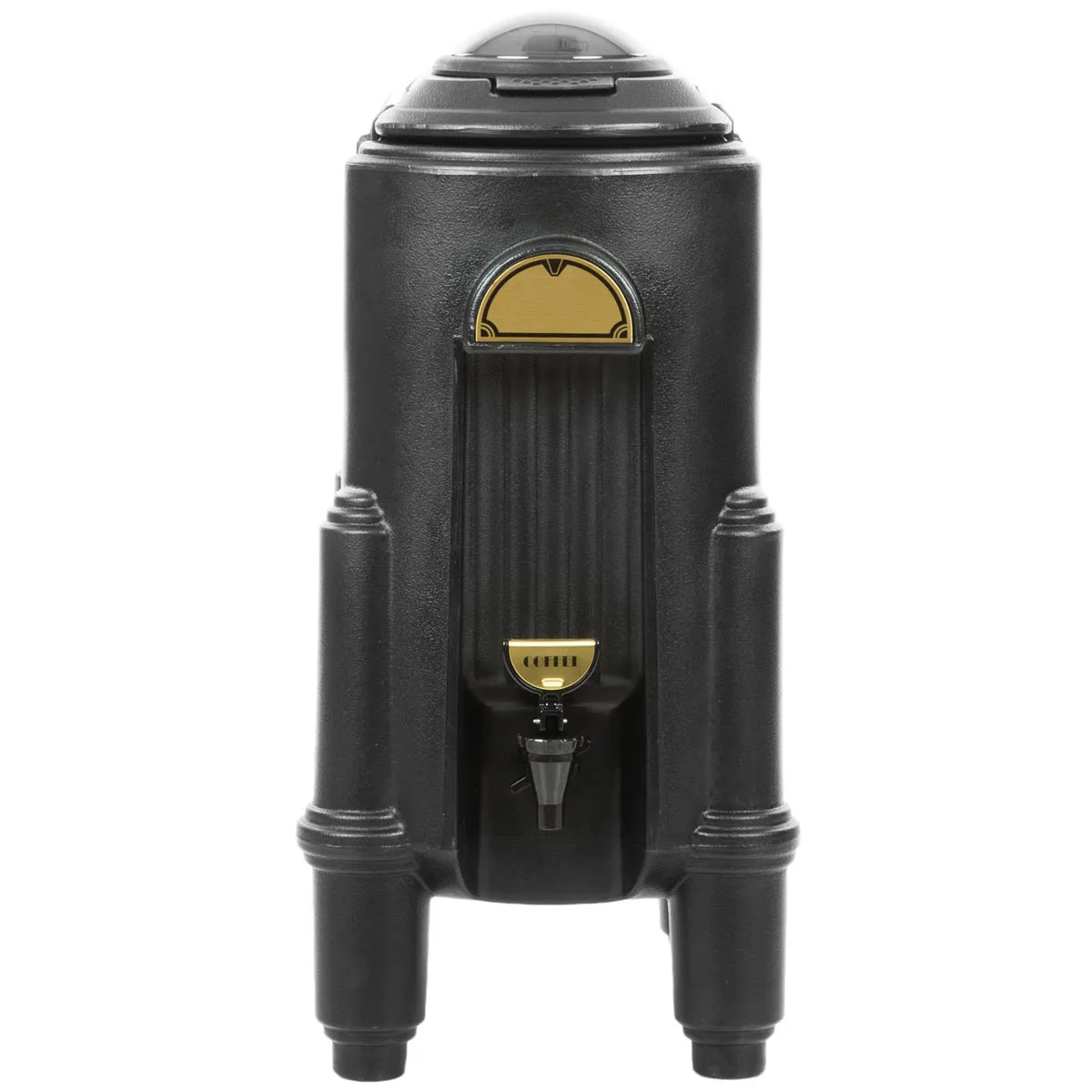 Cambro CSR5110 Camserver 5‑Gallon Beverage Dispenser, Black, 13.25"W x 18.25"D x 28"H, Hot/Cold