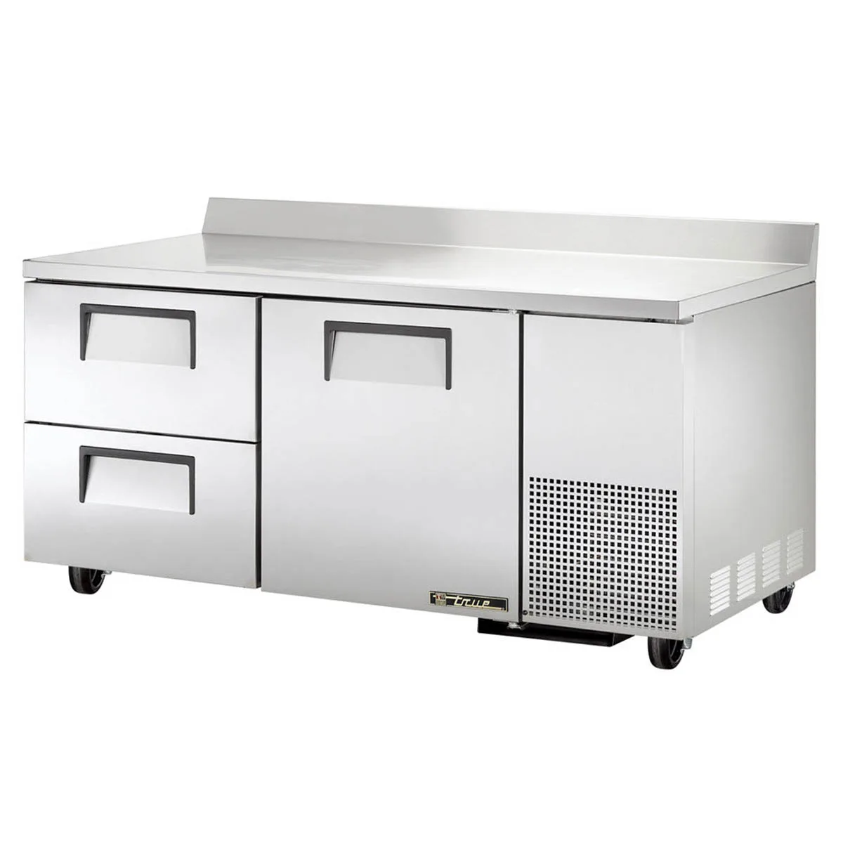 True TWT-67D-2-HC 67" 2-Section Worktop Refrigerator w/ 2 Drawers & 1 Door