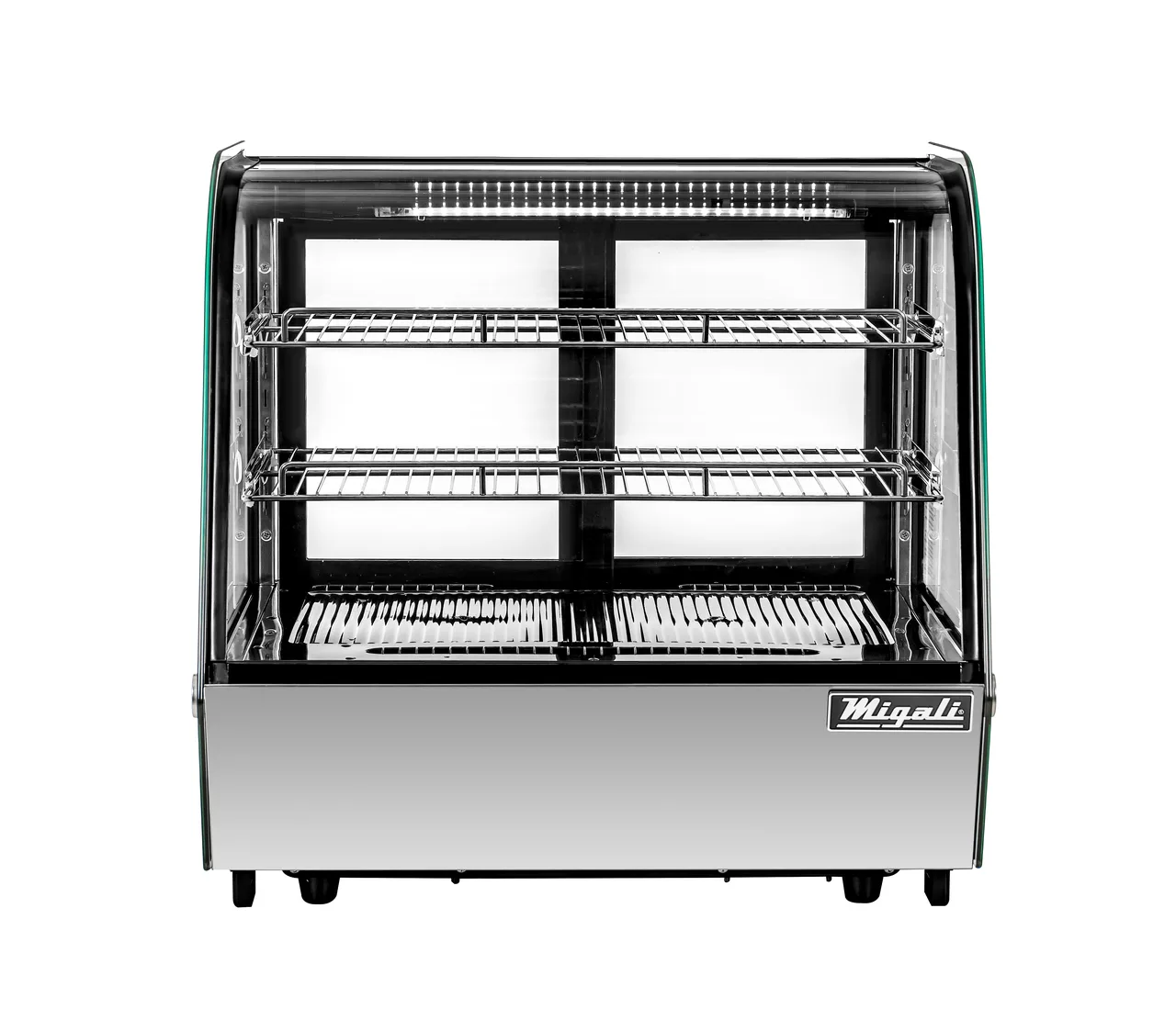 Migali C-42CTC-28 Countertop Refrigerated Display Case, 25-30"W, 4.2cuft, SS Door, 2ShSrv, 1/3H R290