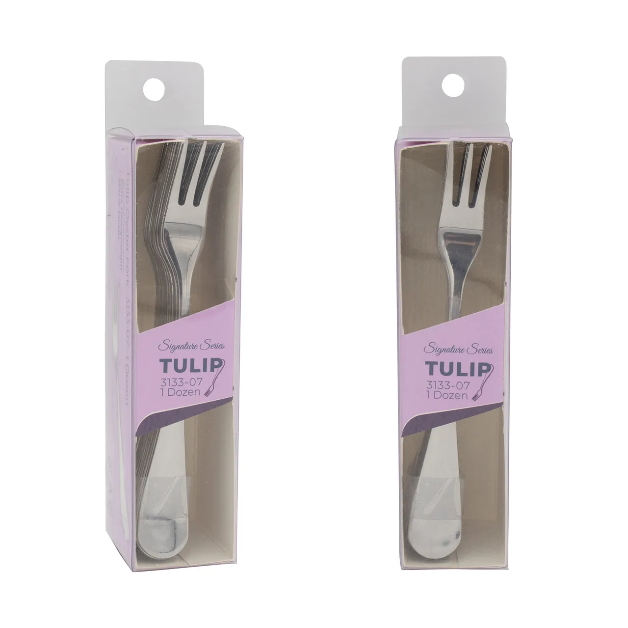 CAC China 3133-07 Tulip CPK Oyster Fork, 5-5/8" (6") Length, 18/0 Stainless Steel - 1 Dozen