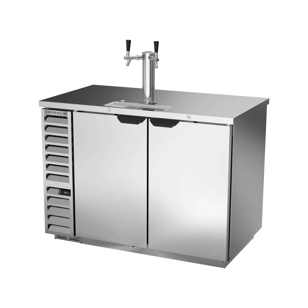 Beverage Air DD50HC-1-S 50" Draft Beer Cooler w/ 2 Kegs, 17.86 cu. ft., 1 Dual-Tap Tower