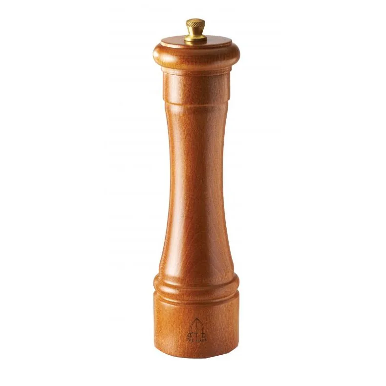 Omcan USA 43667 - TRE Spade Pepper Mill, 8.25" Tall, Dark Italian Beech Wood, Wood
