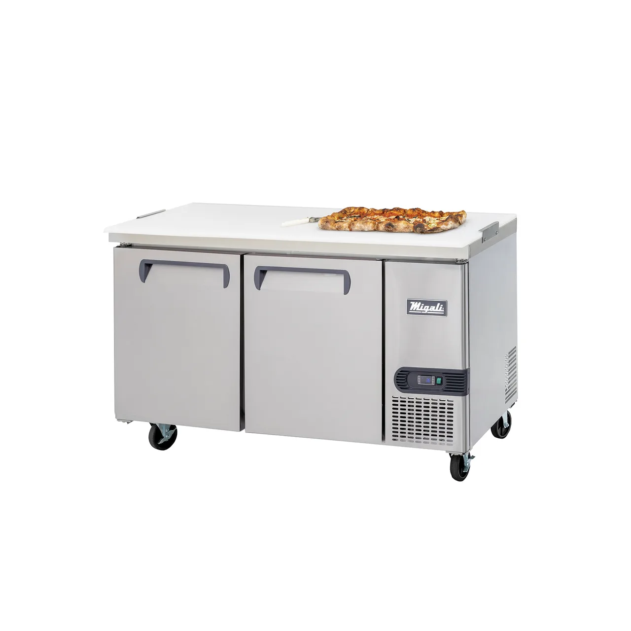Migali C-RWT67-HC 67" 2-Section Worktop Refrigerator w/ 2 Doors, 20 cu. ft.
