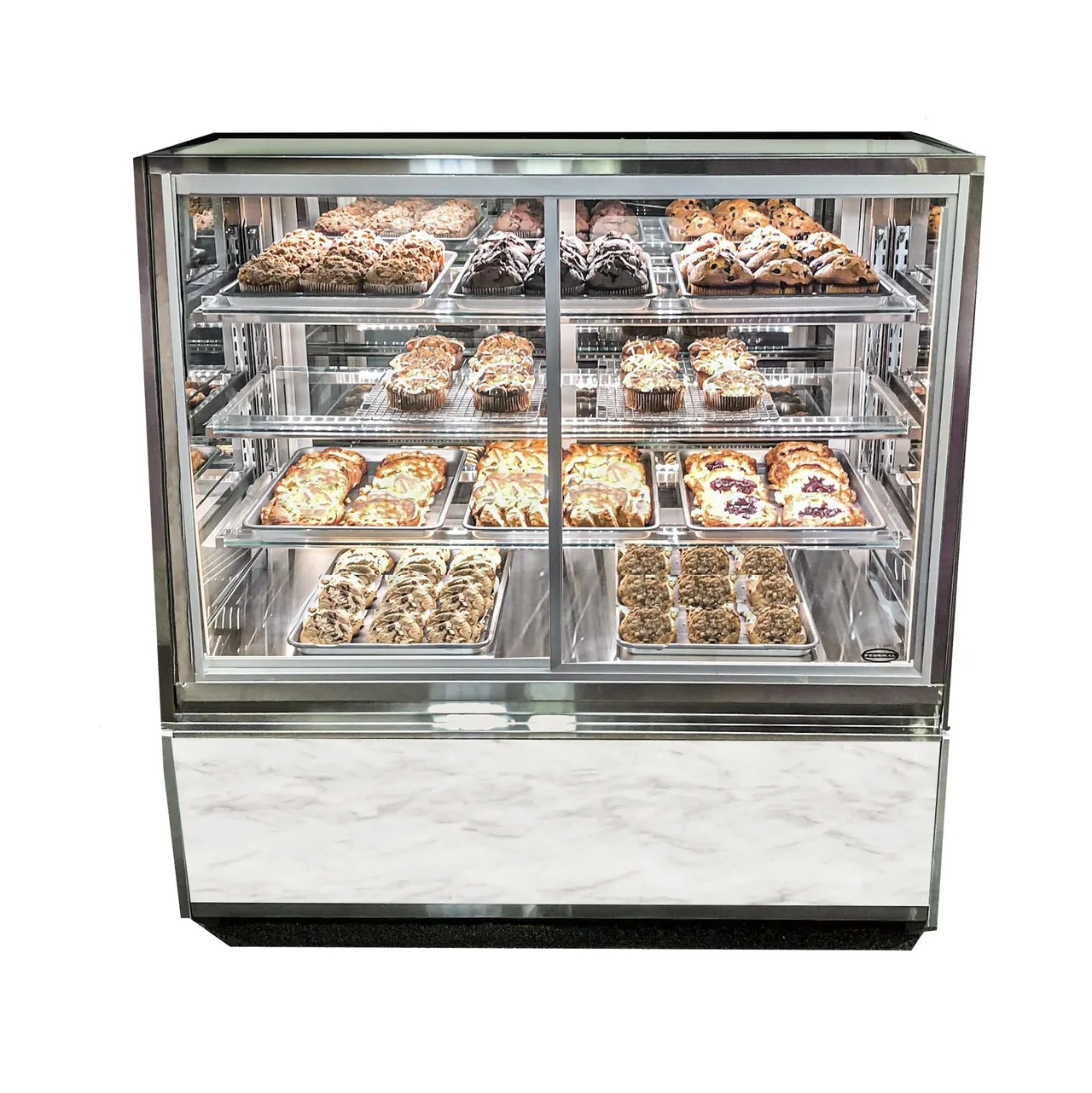 Federal Industries ITDSS6034-B18 60" 1-Door Glass Self‑Serve Display Case, 3‑Tier, LED Lighting