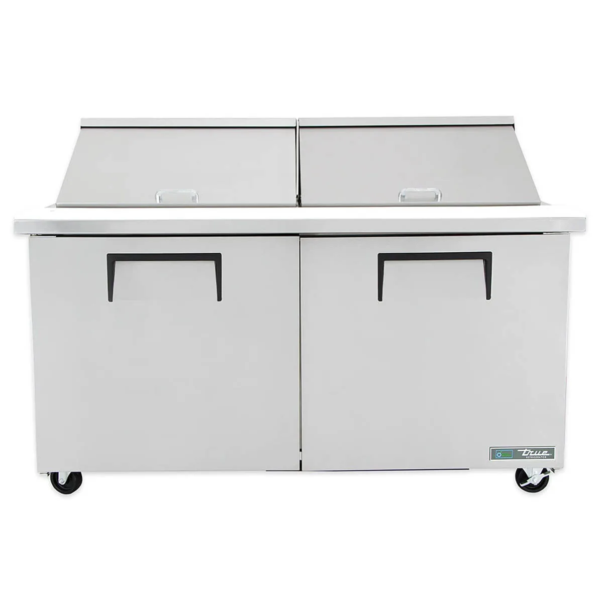 True TSSU-60-24M-B-ST-HC 60" Mega Top Sandwich/Salad Prep Table w/ 2 Doors, 24 Pans