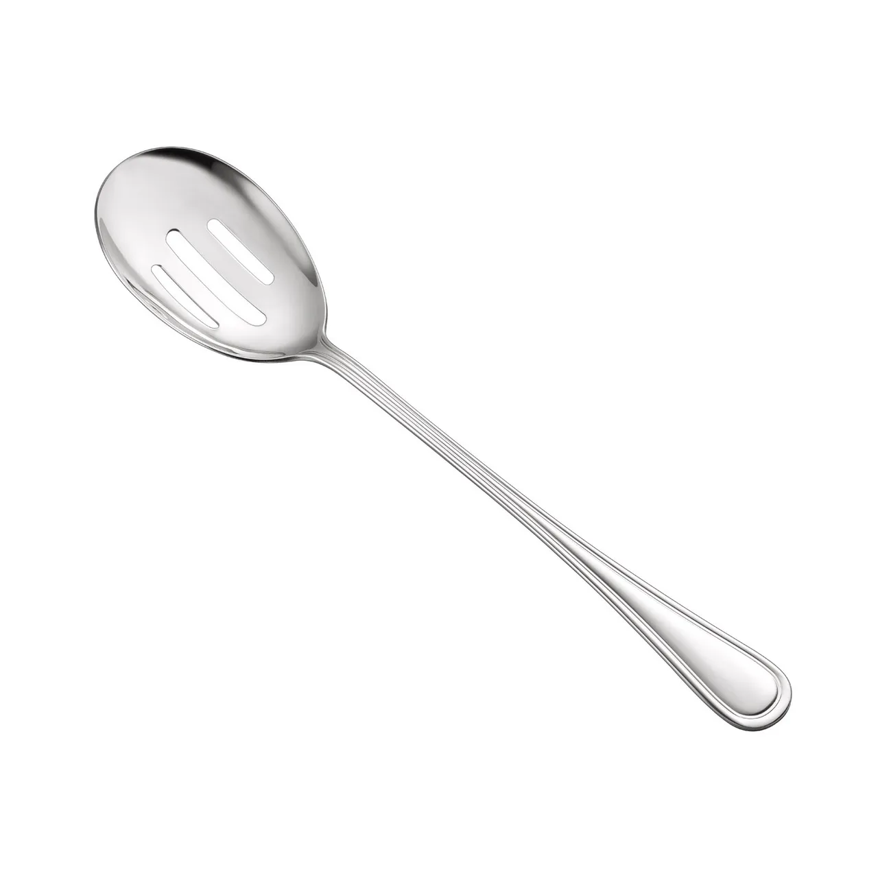 CAC China 8002-20 Elite Slotted Serving Spoon, 11" Long, Weight, 18/8 Stainless Steel - 1 Dozen