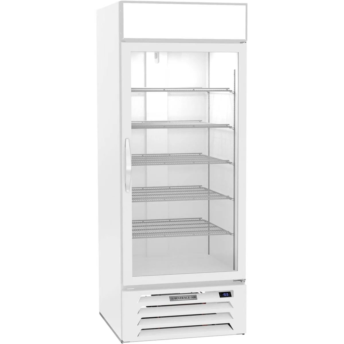 Beverage Air MMR27HC-1-W 30" One Glass Door Merchandiser Refrigerator in White, 25.88 cu. ft.