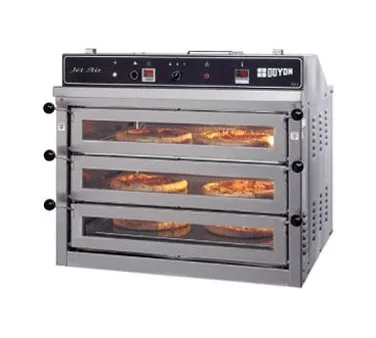 Doyon PIZ3G 35" Triple Deck Gas Countertop Pizza Oven w/ (3) 18" Pizza Capacity, Glass Doors