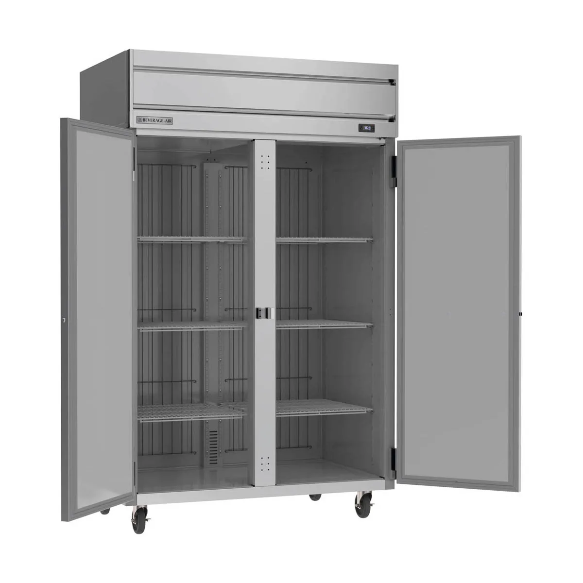 Beverage Air HR2HC-1S, 52" 2-Section Reach-In Refrigerator w/ 2 Solid Full Doors, Top Mounted, 1/3 hp, 47 cu. ft.
