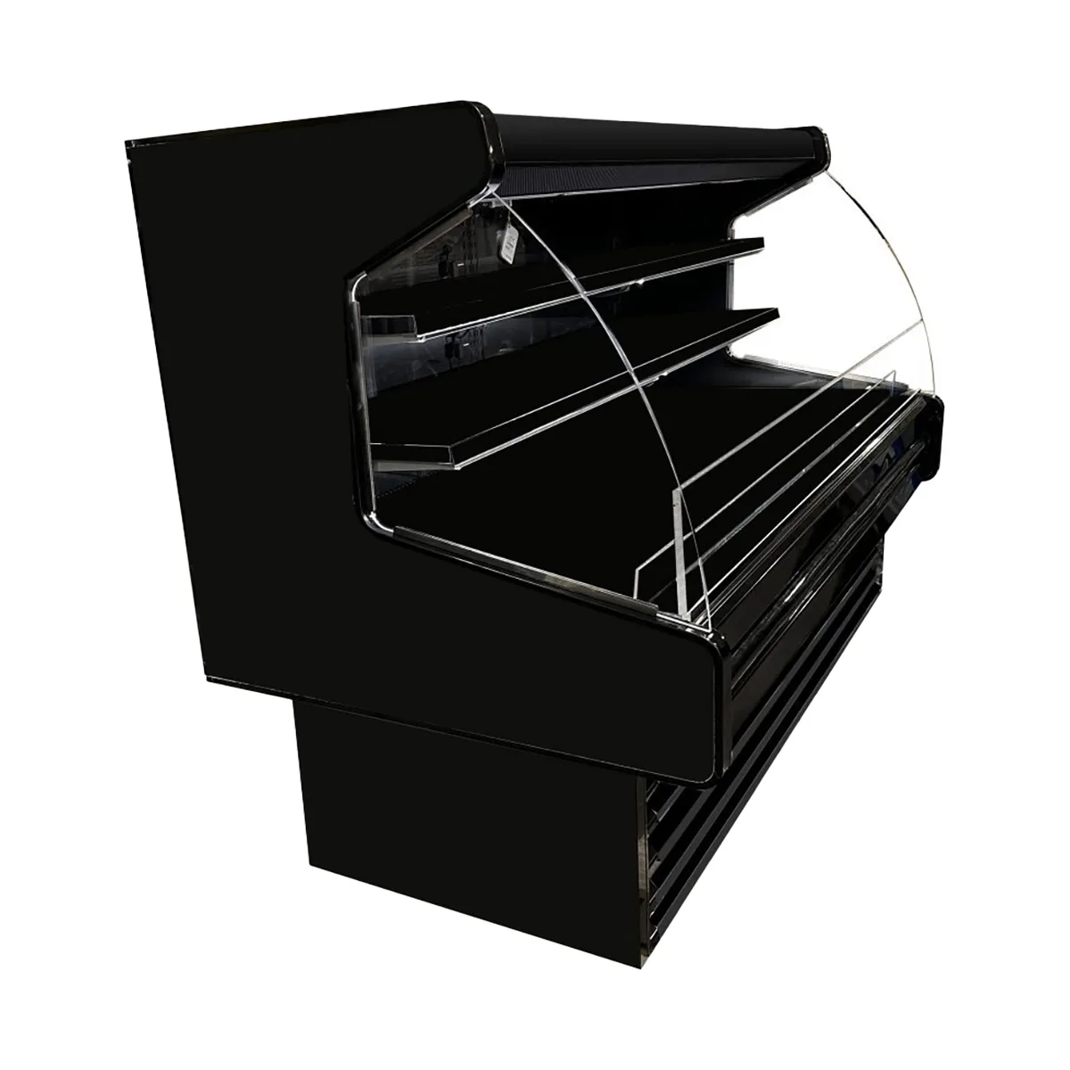 Howard-McCray SC-OD40E-6L-B-C-LED 75" Dairy Curved End Open Air Merchandiser in Black, Self-Contained