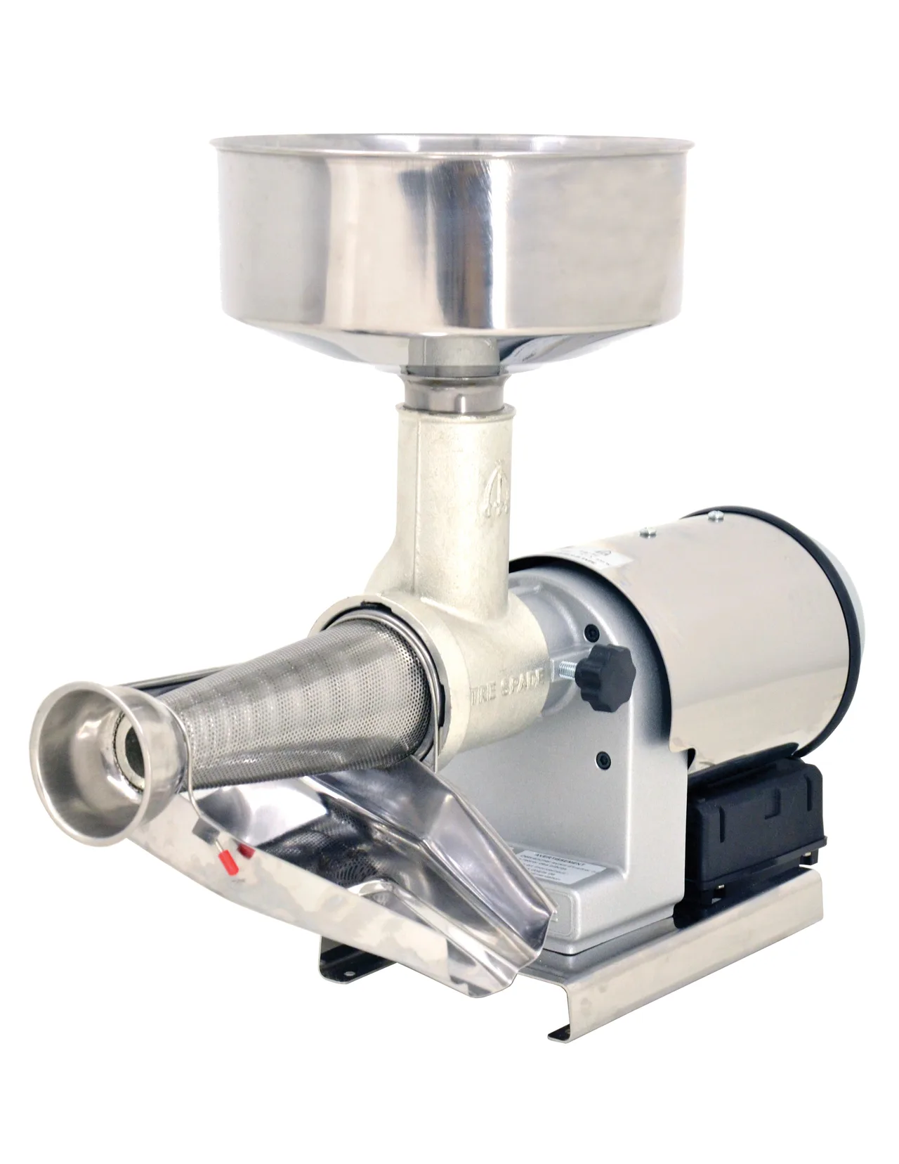 Omcan USA 41420 Electric Tomato Squeezer, 1/2 HP, 110V, Steel Cover, NEMA 5‑15P, Made in Italy