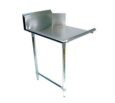 BK Resources BKCDT-26-L 26" Clean Straight Dishtable w/ Left Table, 10" Backsplash, Galvanized Legs