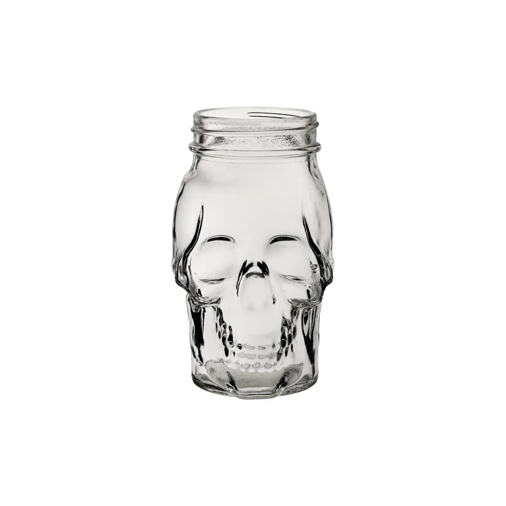 Steelite UR98007 - 17.5 oz Clear Soda Lime Glass Jar, Non‑Tempered, 5‑3/4" H x 5‑3/4" M, - 1 Dozen