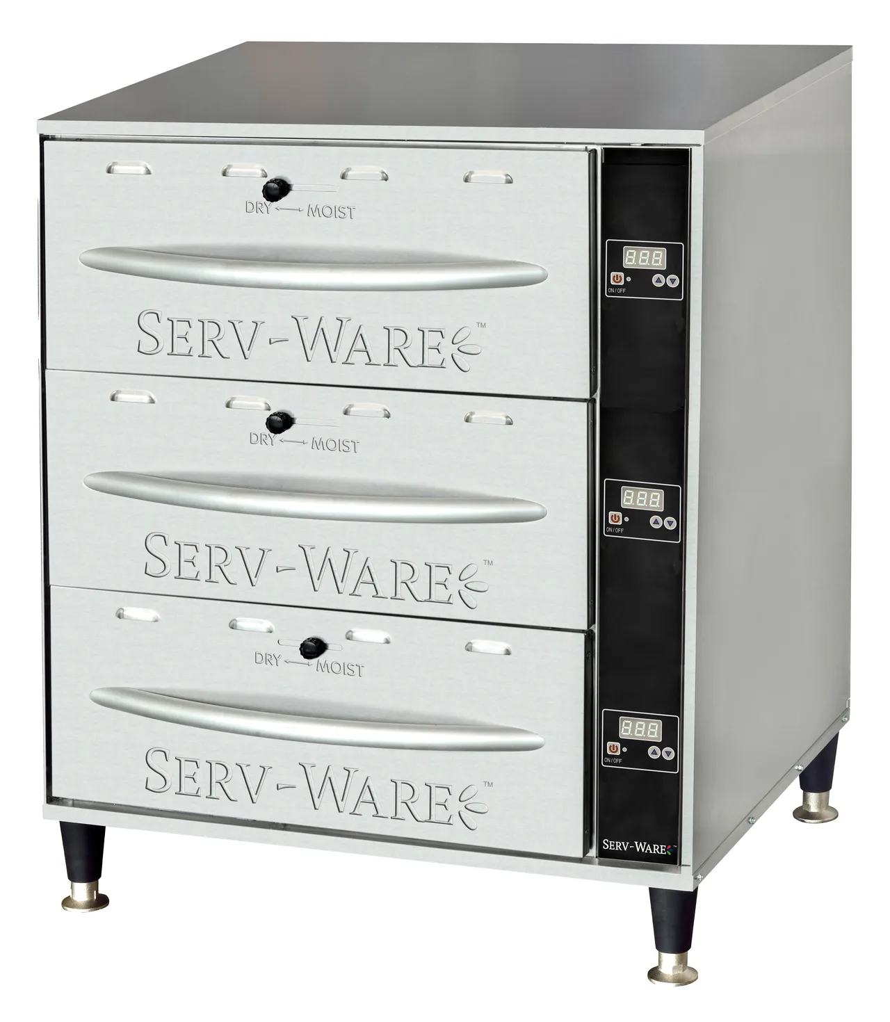 Serv-Ware SWPWDS-3 Free Standing Food Warming Drawer Unit, (3) Drawer, 1350 W