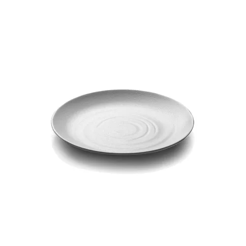 GET JW7009-W Plate, 9-1/4" Dia. X 1-1/4"H, White Melamine, Stain & Scratch Resistant