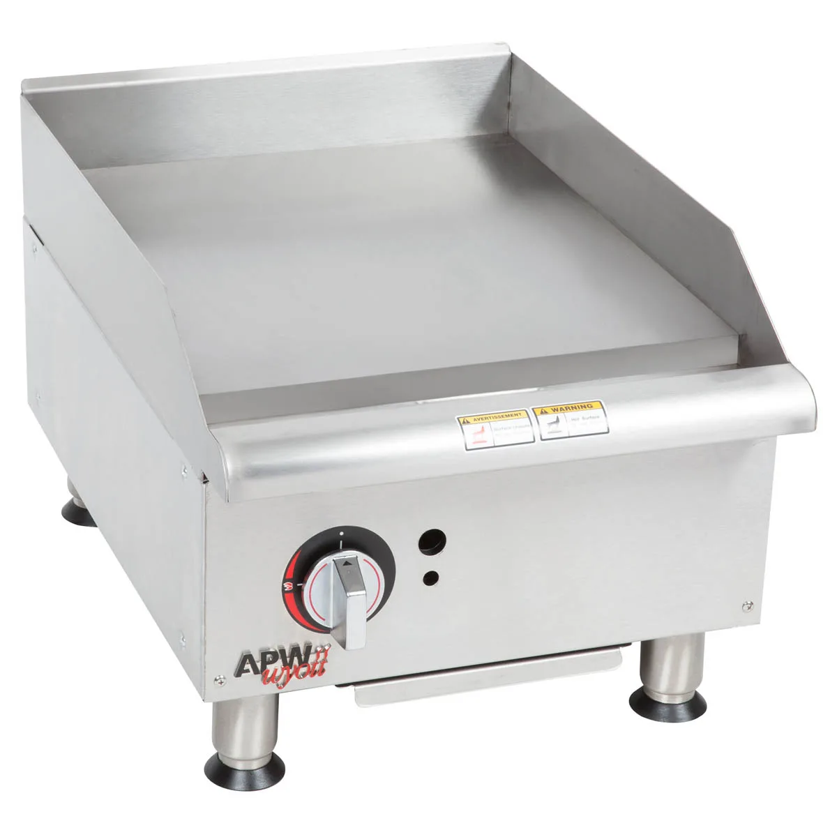 APW Wyott GGM-18S 18" Countertop Gas Griddle with Manual Controls, 3/4" Steel Plate, 20.000 BTU