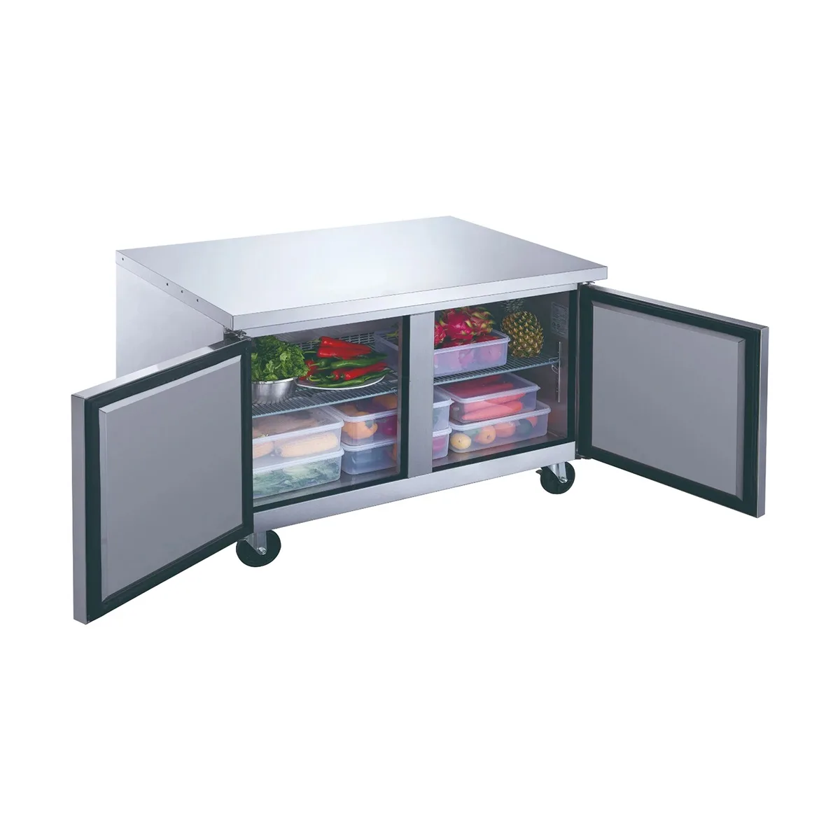 Dukers Appliance Co DUC36R 36" 2-Doors Undercounter Refrigerator, Stainless Steel, 9.6 cu. ft.