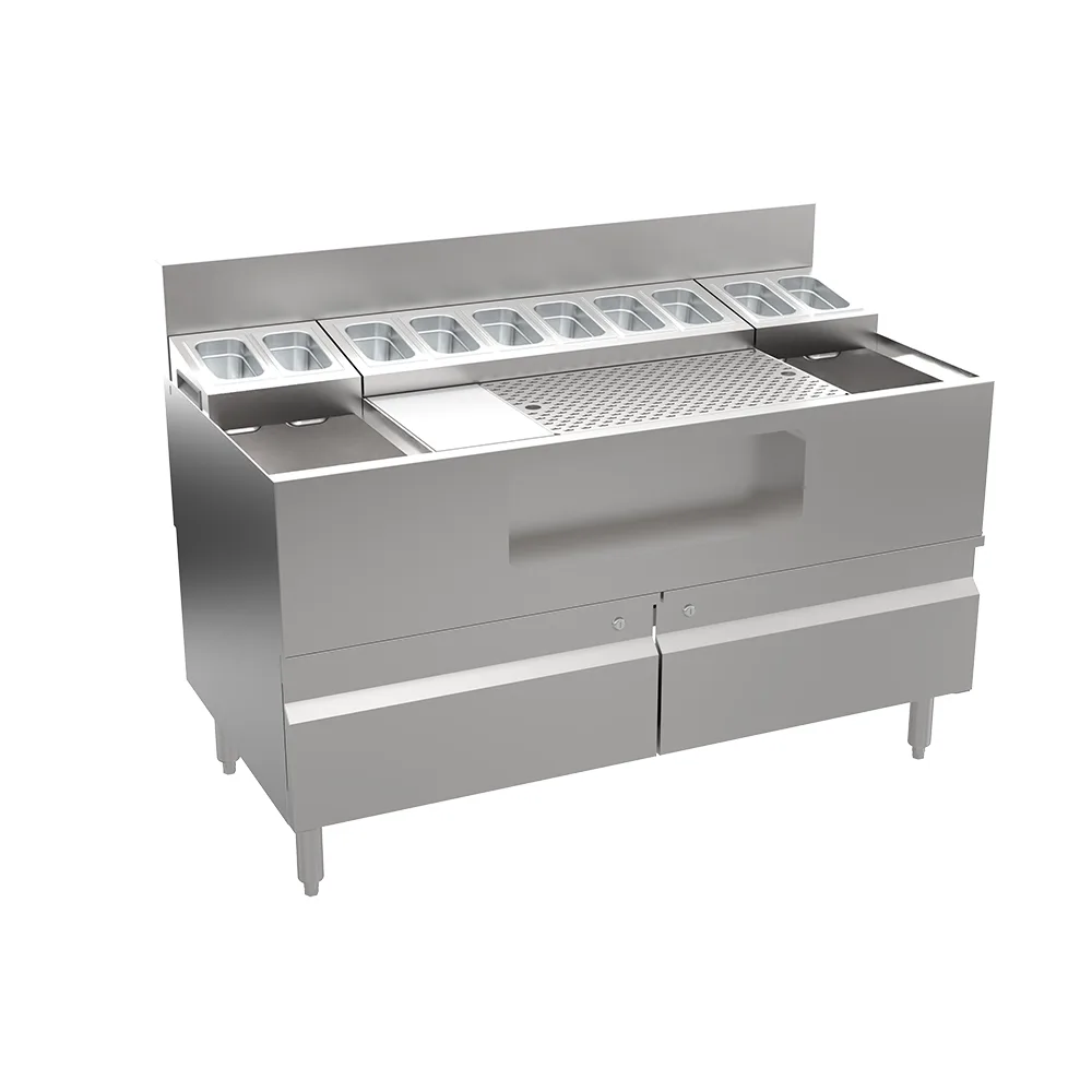 Krowne AL24-LAB48-C 48" Alchemy Series Underbar Ice Bin/Cocktail Unit - Cabinet Base
