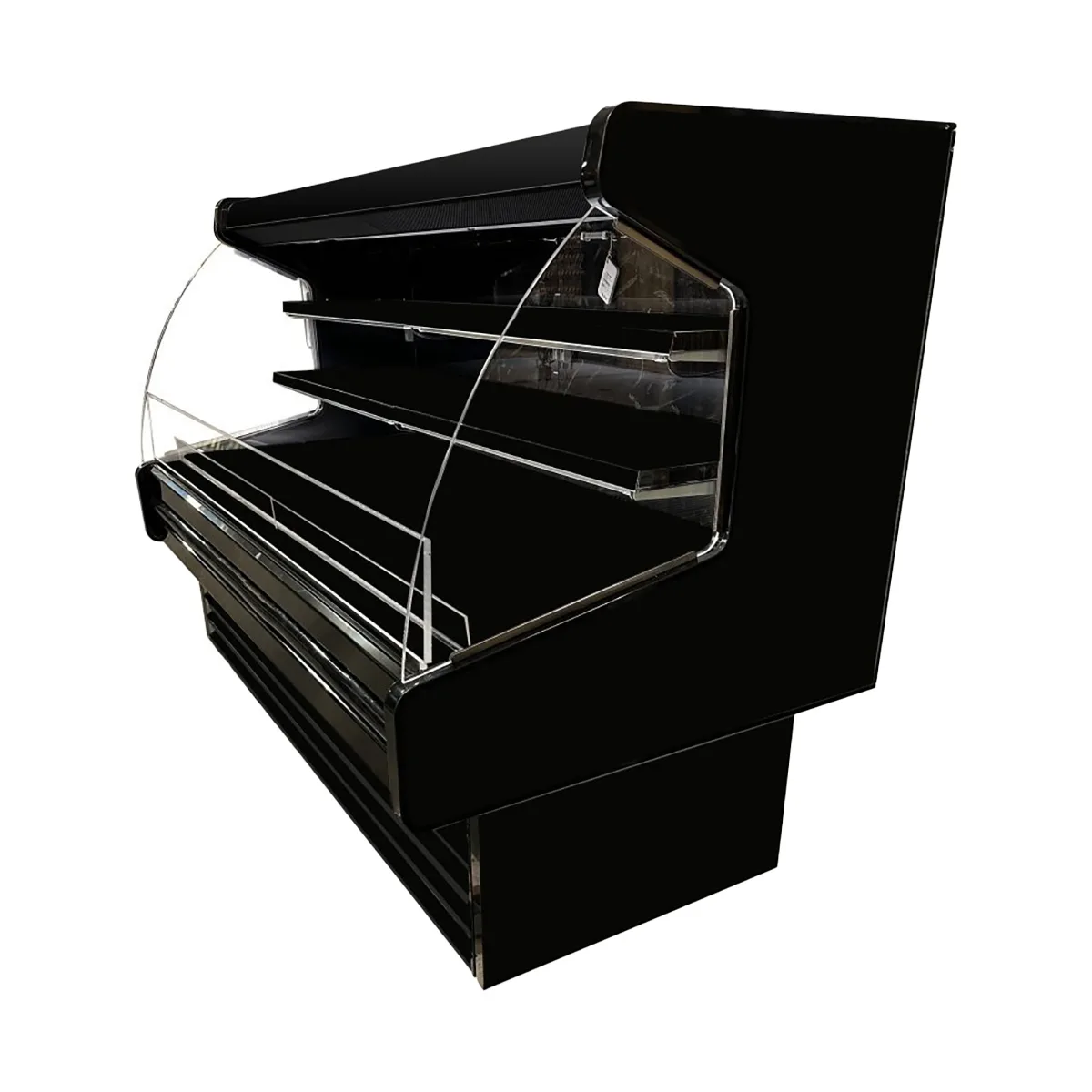 Howard-McCray SC-OD40E-6L-B-C-LED 75" Dairy Curved End Open Air Merchandiser in Black, Self-Contained