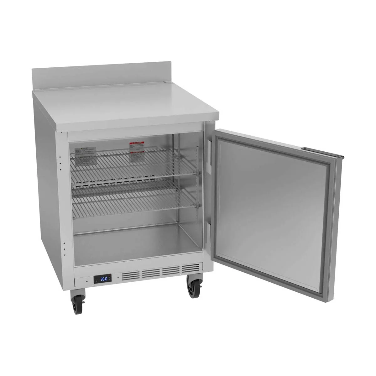Beverage Air WTR27HC-FIP 27" 1-Section Worktop Refrigerator w/ 1 Door, 5.25 cu. ft.