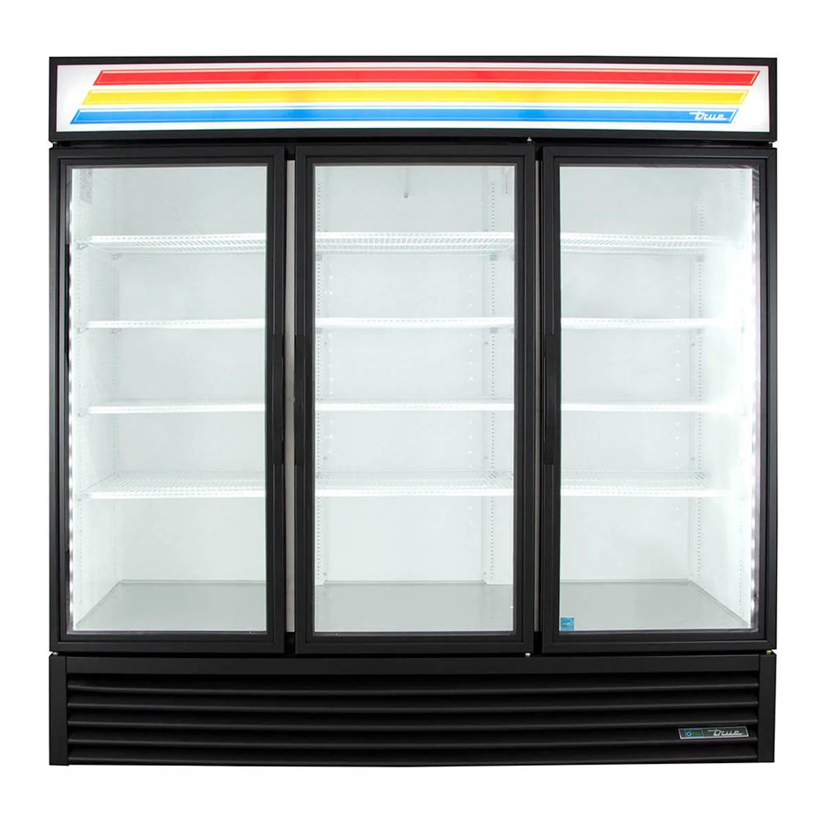True GDM-72-HC~TSL01 78" 3-Section Glass Swing Door Refrigerated Merchandiser