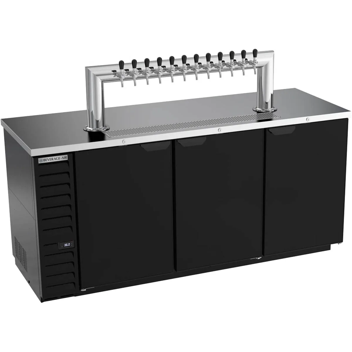 Beverage Air DD78HC-1-B-12T 79" Draft Beer Cooler w/ 4 Kegs, 33.59 cu. ft., 12 Taps