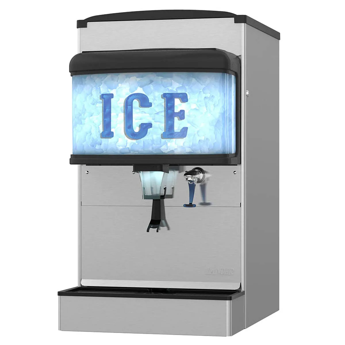 Hoshizaki DM-4420N 22" Countertop Nugget Ice & Water Dispenser, 200 lb Bin