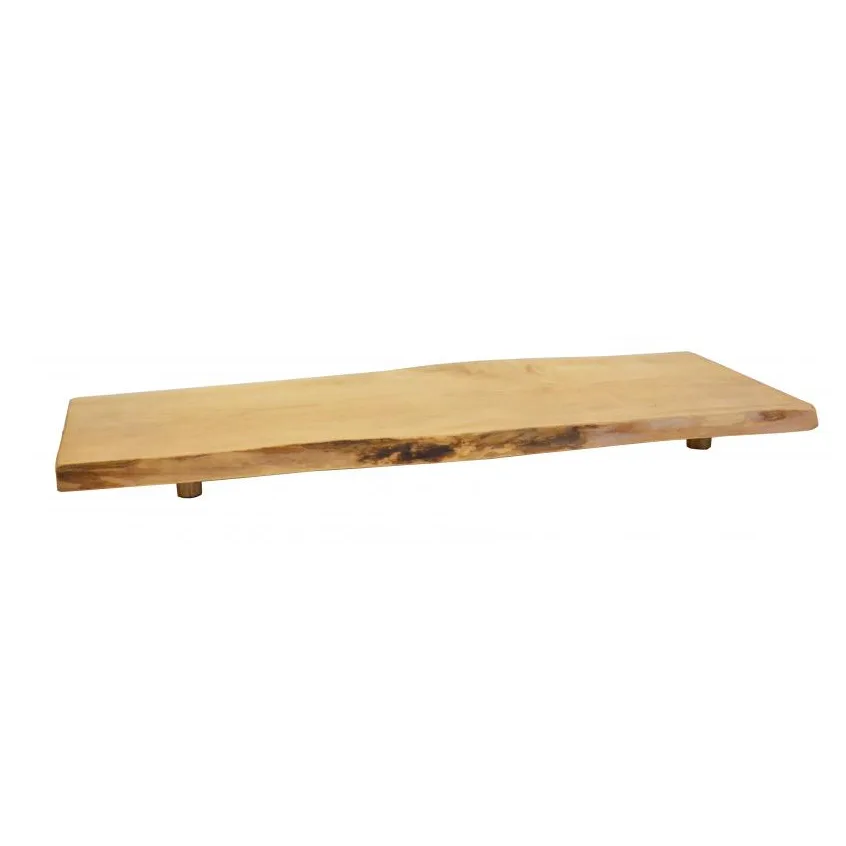 Omcan USA 39515 - Hand‑Crafted Canadian Hardwood Sushi Platter, 16" x 10", Wooden Board Servingware