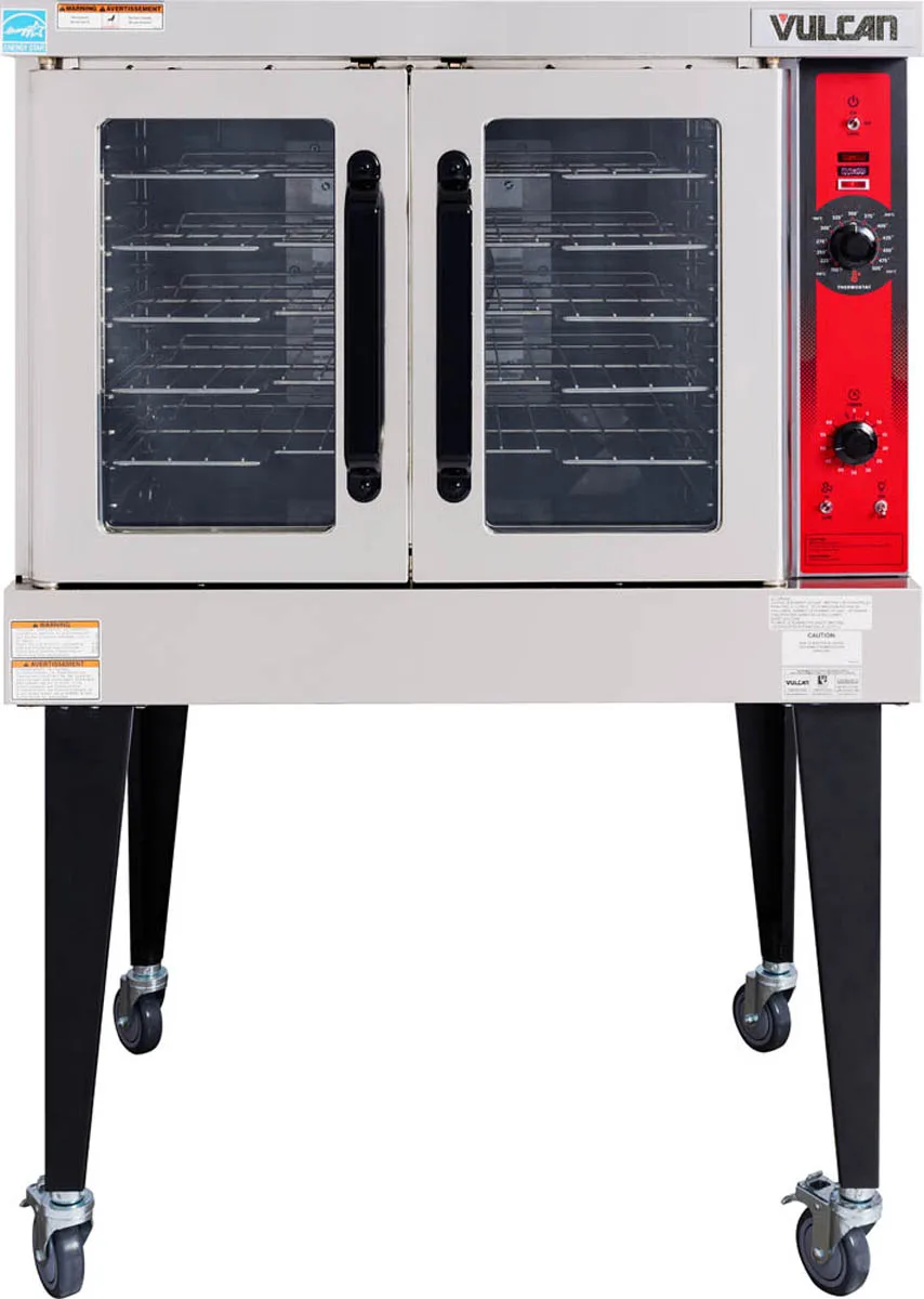 Vulcan VC4ED Full Size Electric Convection Oven with Single Deck, Solid State Controls