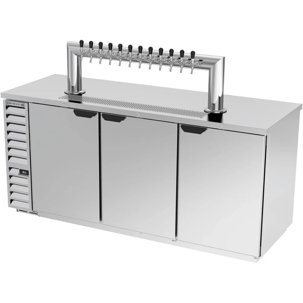 Beverage Air DD78HC-1-S-12T 79" Draft Beer Cooler w/ 4 Kegs, 33.59 cu. ft., 12 Taps